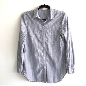 ARITZIA Sunday Best Button Down Shirt Blue White S